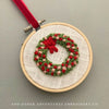 Classic Christmas wreath ornament by And Other Adventures Embroidery Co