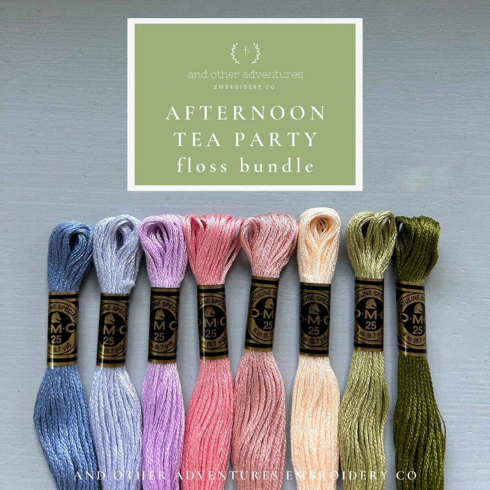 Afternoon Tea Party floss bundle curated by And Other Adventures Embroidery Co