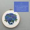 Blue Hydrangeas Chinoiserie Hand Embroidery PDF Pattern by And Other Adventures Embroidery Co