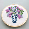 Gorgeous purple cascading lilacs hand embroidery kit by And Other Adventures Embroidery Co