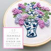 Periwinkle Lilacs in Ginger Jar Hand Embroidery Pattern PDF Digital Download by And Other Adventures Embroidery Co