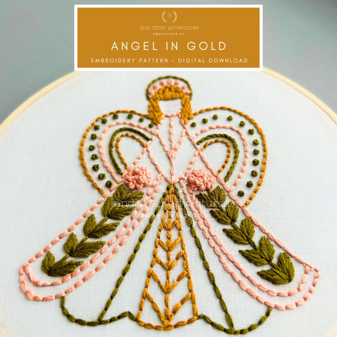 Angel in Gold Embroidery PDF Pattern