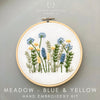 Beginner Hand Embroidery Kit - Blue &amp; Yellow Meadow by And Other Adventures Embroidery Co