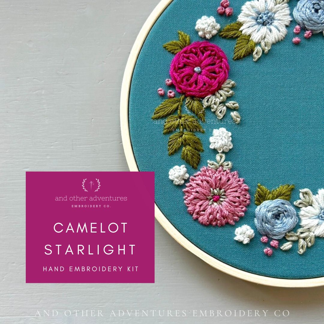 Hand Embroidery Kit - Camelot in Starlight