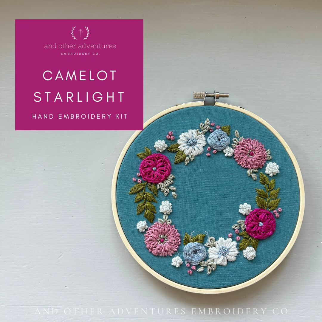 Hand Embroidery Kit - Camelot in Starlight