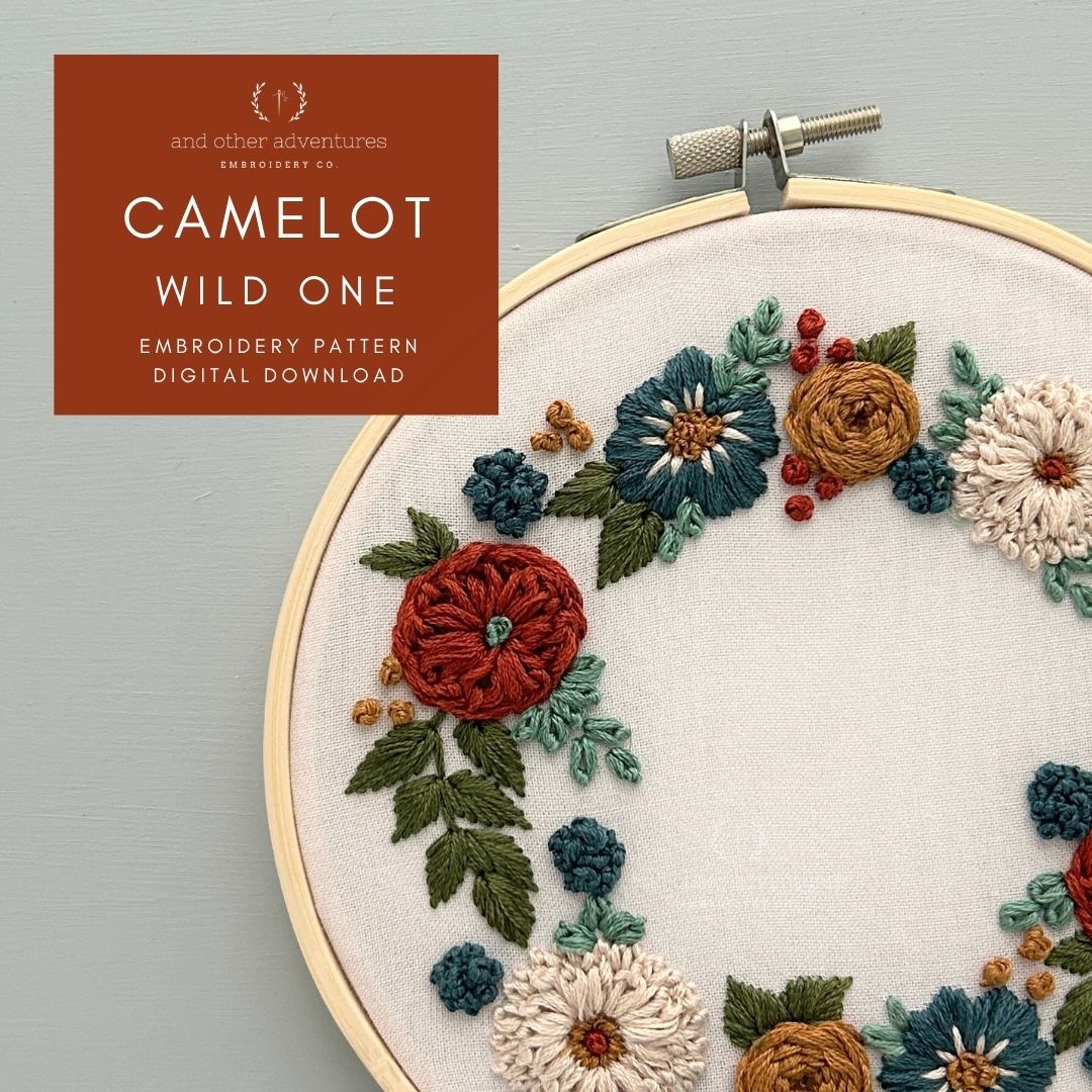 Camelot in Wild One - hand embroidery pattern pdf digital download by And Other Adventures Embroidery Co