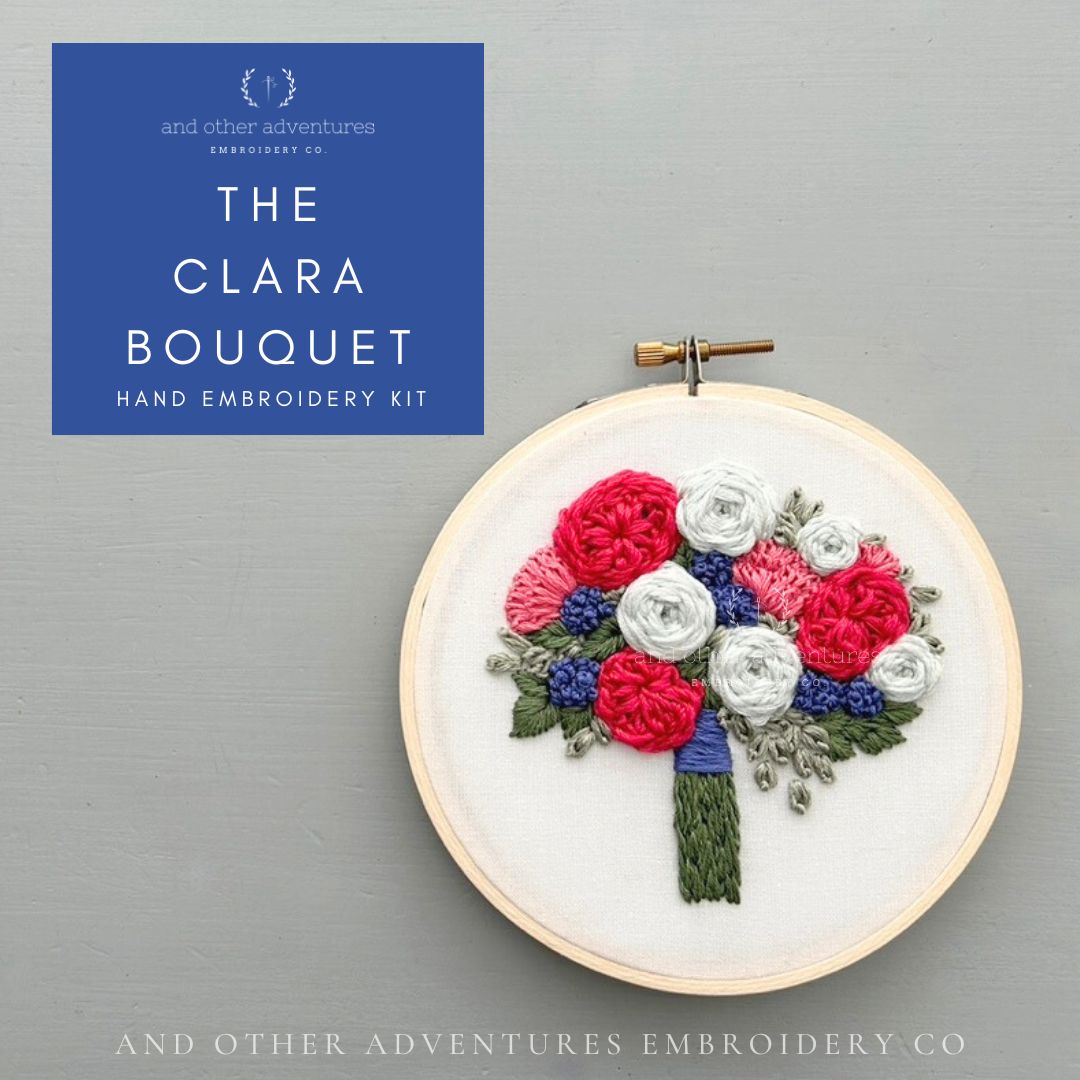 The Clara Bouquet Hand Embroidery Kit by And Other Adventures Embroidery Co