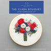 Hot Pink and Royal Blue Bouquet Hand Embroidery Kit by And Other Adventures Embroidery Co