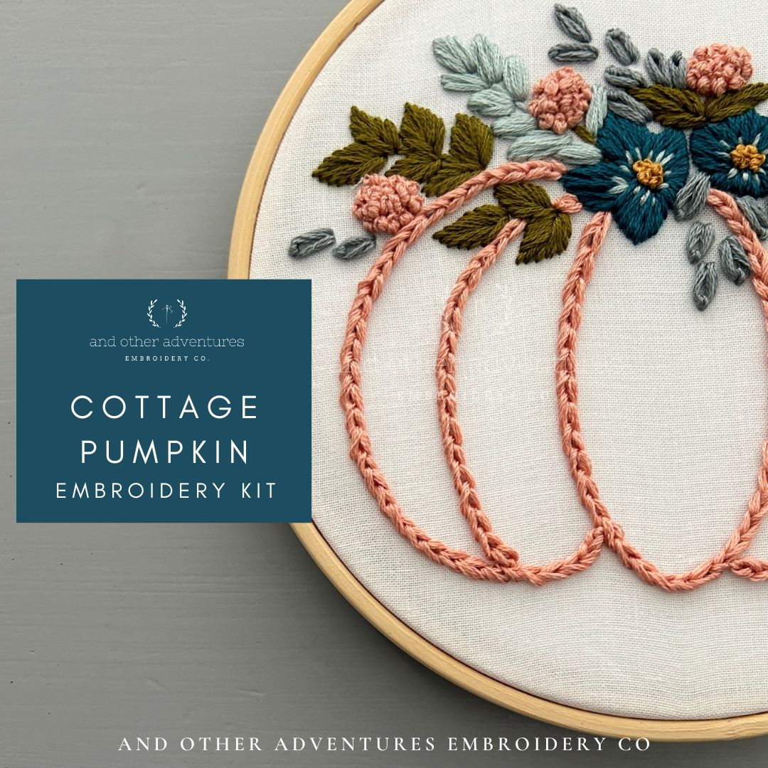Hand Embroidery Kit - Cottage Pumpkin