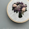 Moody Purple Hand Embroidered Flower Bouquet by And Other Adventures Embroidery Co