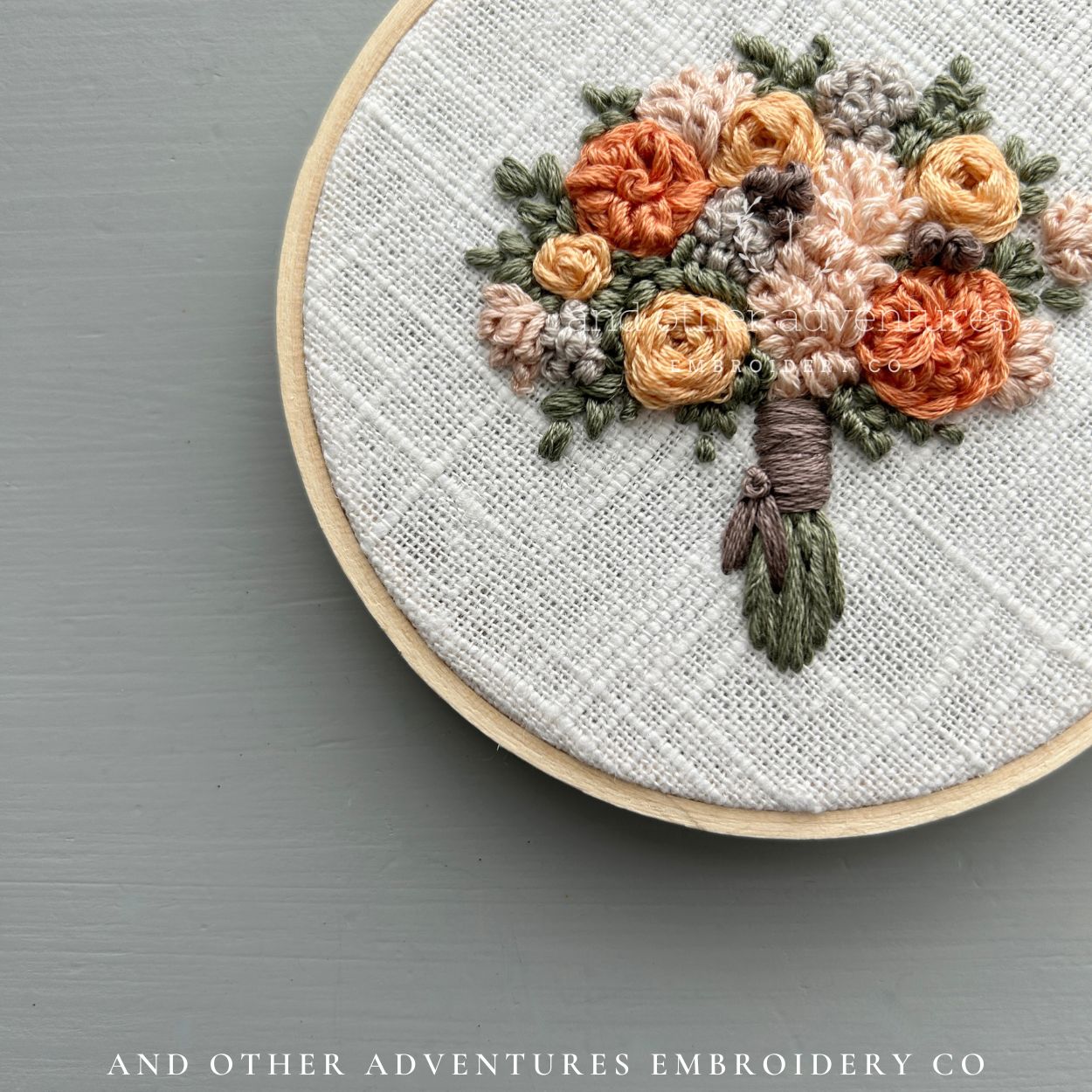 Hand Embroidered Fall Flowers by And Other Adventures Embroidery Co