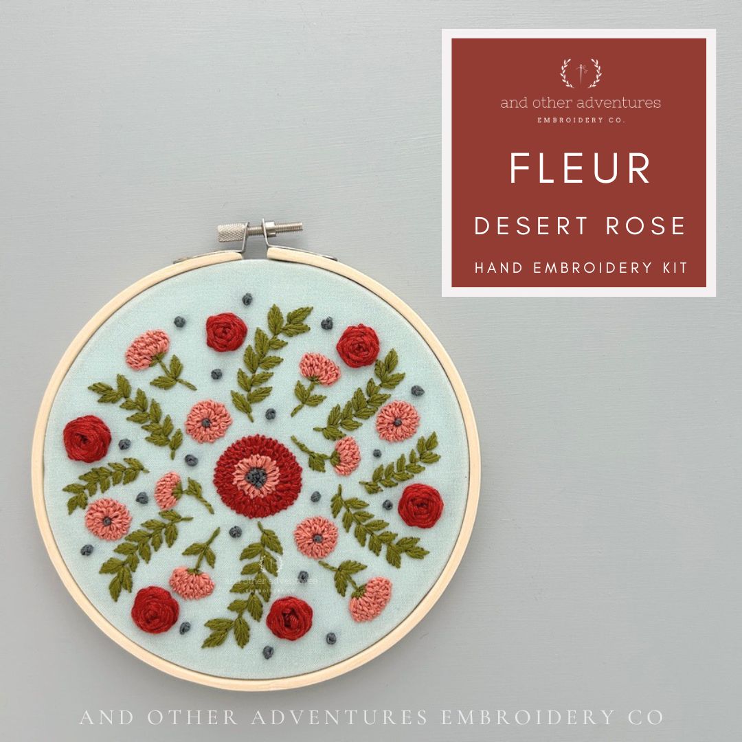 WHOLESALE hand embroidery Kit - Fleur in Desert Rose by And other Adventures Embroidery Co