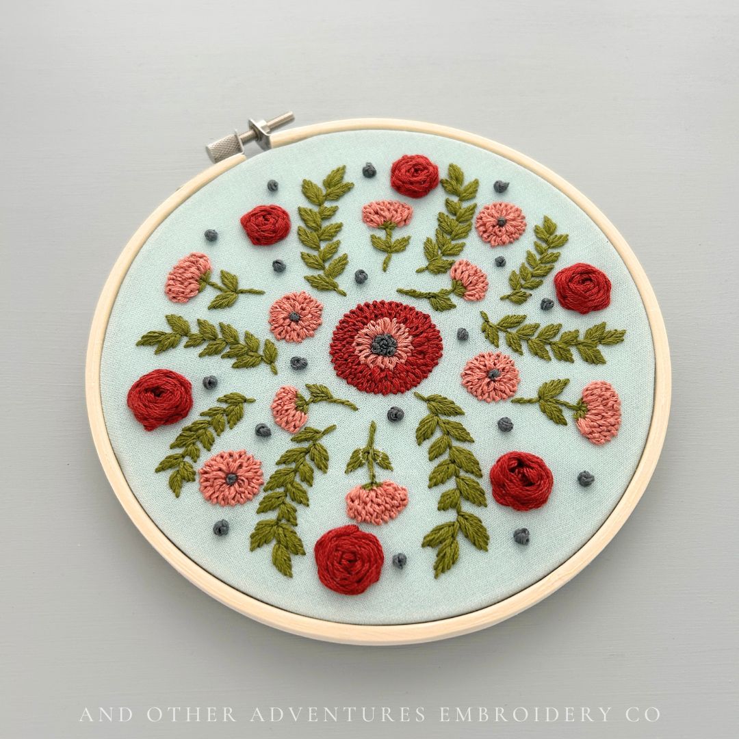 hand embroidery Kit - Fleur in Desert Rose Wholesale by And other Adventures Embroidery Co