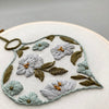Hand Embroidery Kit - Floral Ornament in Muted Aqua