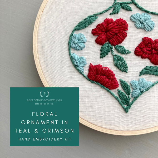 Hand Embroidery Kit for Beginners - Avonlea in Crimson - And Other  Adventures Embroidery Co