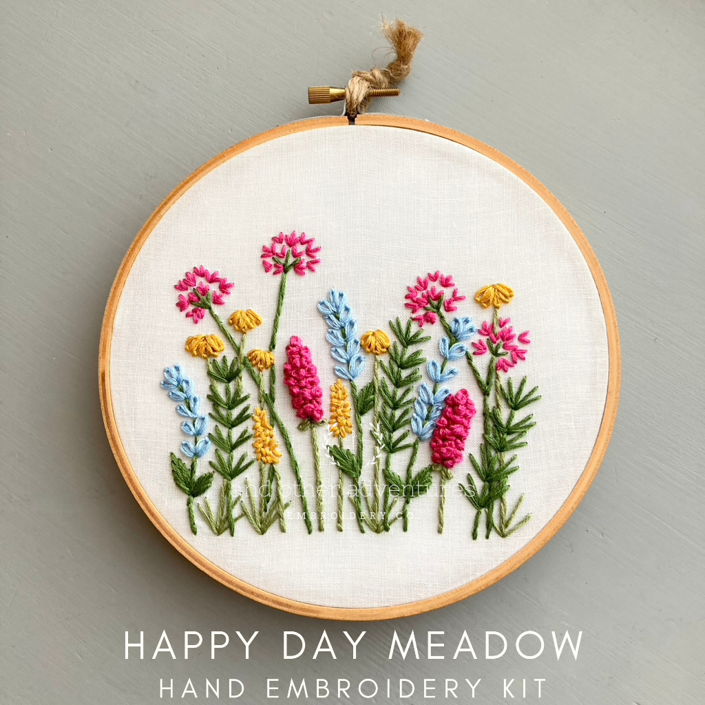 Beginner Hand Embroidery Kit - Happy Day Meadow by And Other Adventures Embroidery Co