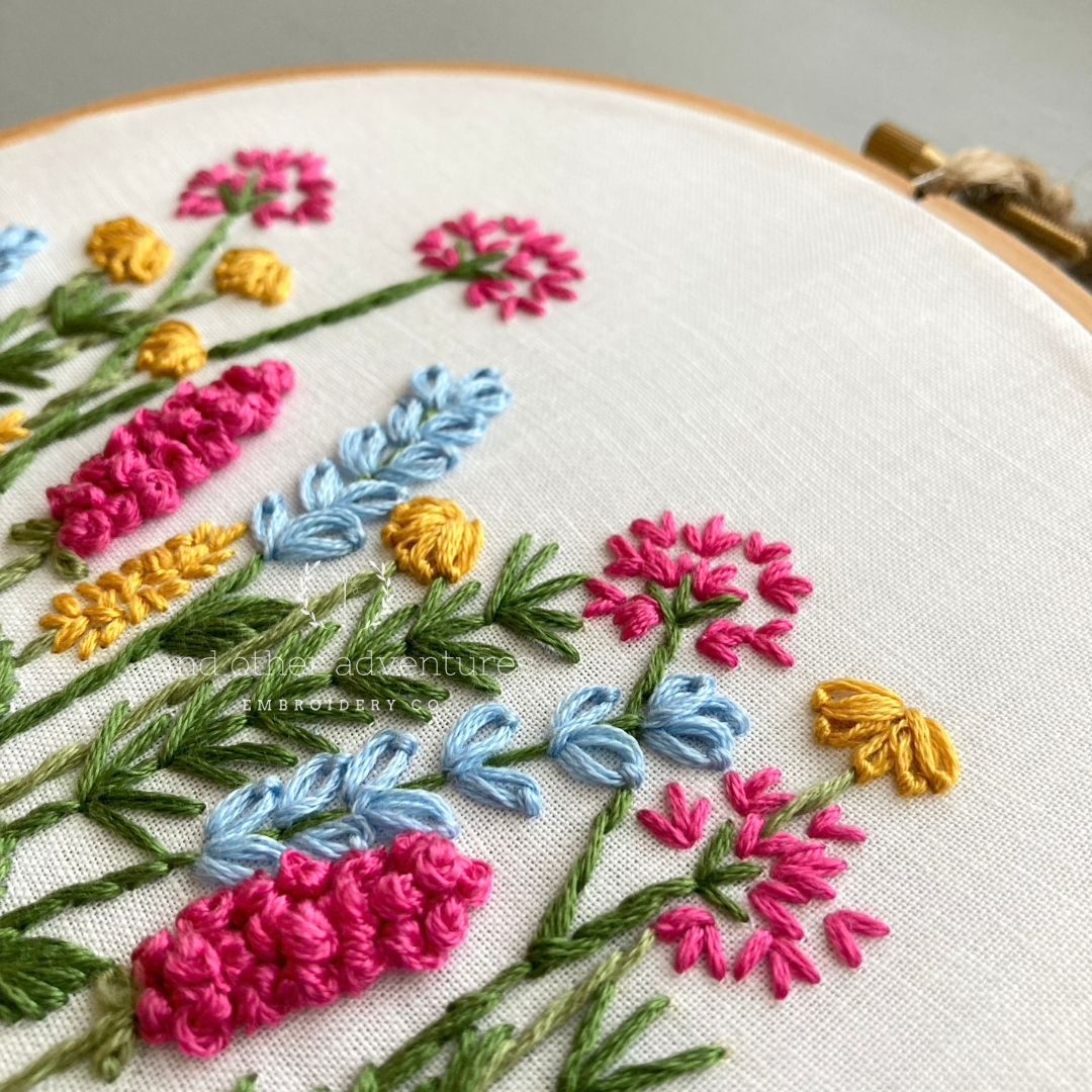 Hand Embroidery PDF Pattern - Meadow in Happy Day - And Other