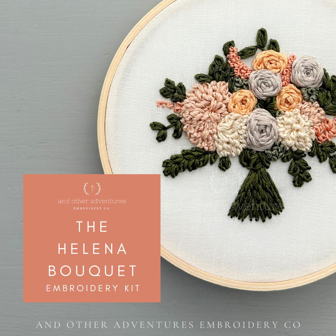 The Helena Bouquet Hand Embroidery Kit by And Other Adventures Embroidery Co