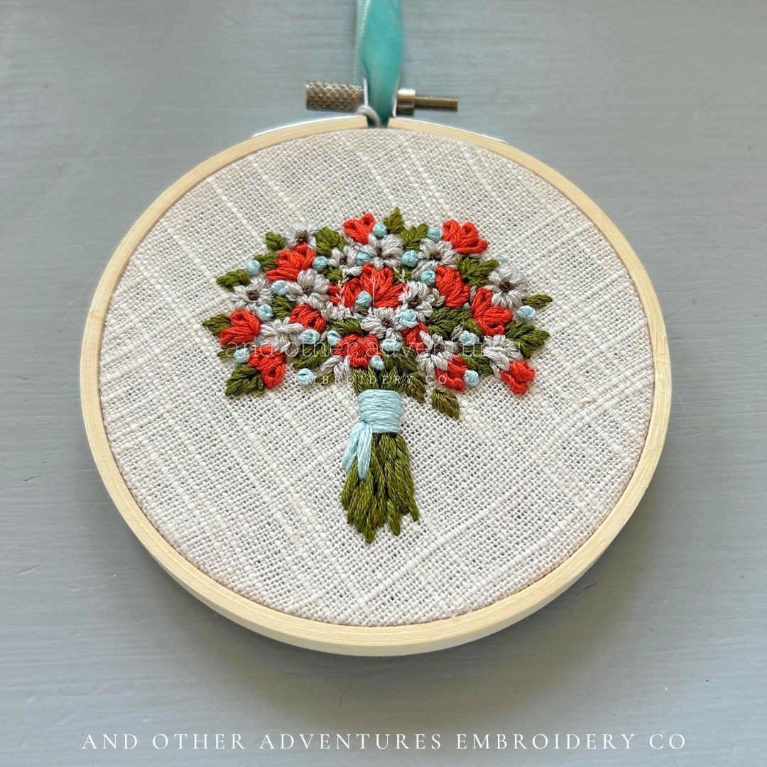 Taylor Swift inspired hand embroidered floral art by And Other Adventures Embroidery Co