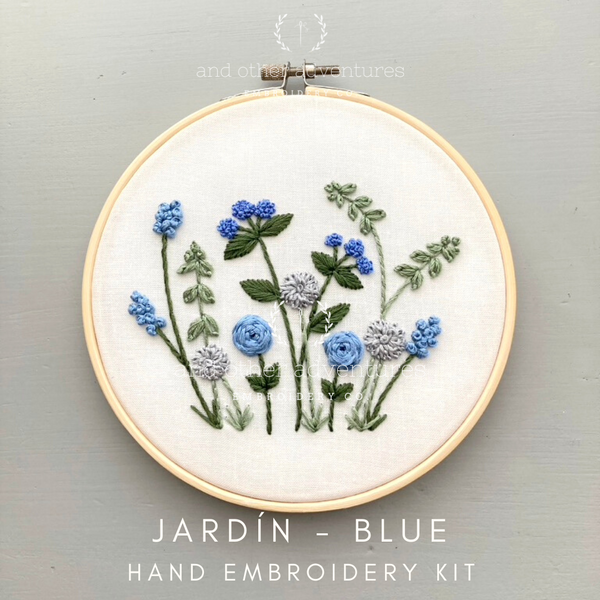 Embroidery Kit - Jardín in Blue - And Other Adventures Embroidery Co