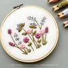 hand embroidered spring flowers - hand embroidery pattern digital download by And Other Adventures Embroidery Co