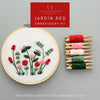 Hand Embroidery Kit  - Jardín in Red