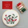 Hand Embroidery Kit  - Jardín in Red