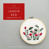 Hand Embroidery Kit  - Jardín in Red