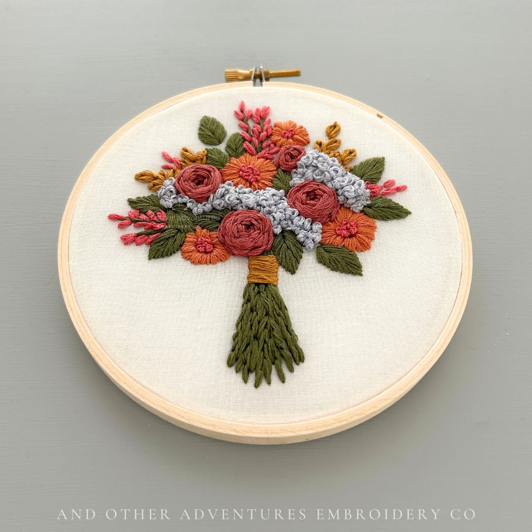 Fall Florals - DIY hand embroidery bouquet kit by And Other Adventures Embroidery Co