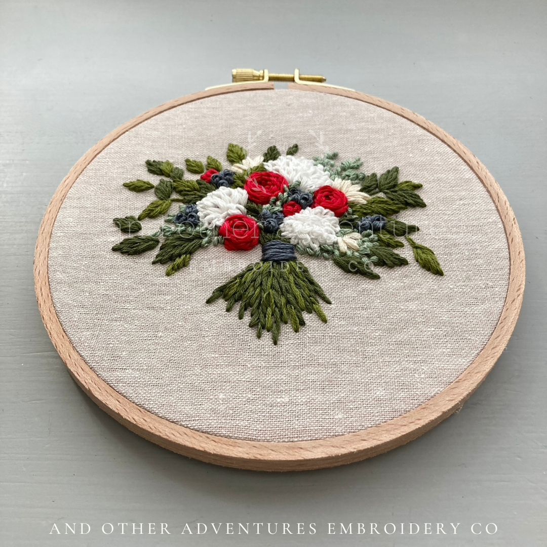 Floral Bouquet Embroidery Pattern by And Other Adventures Embroidery Co