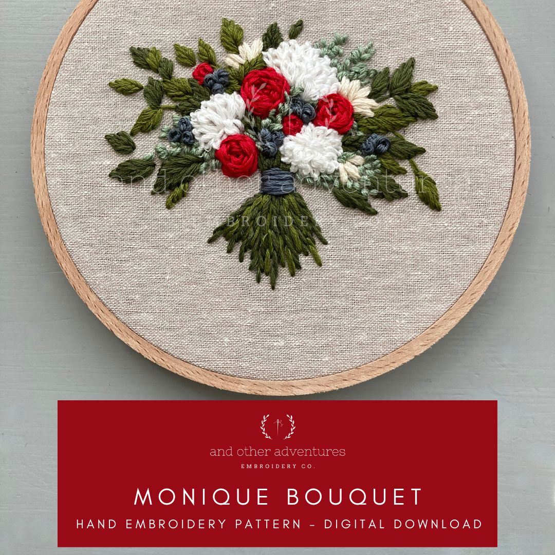 The Monique Bouquet Hand Embroidery Pattern - And Other Adventures ...