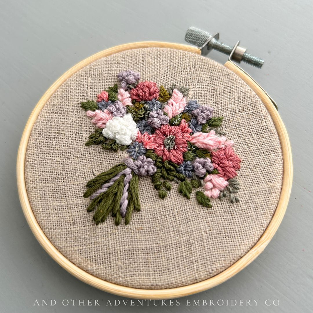 Hand Embroidered Spring Bouquet by And Other Adventures Embroidery Co