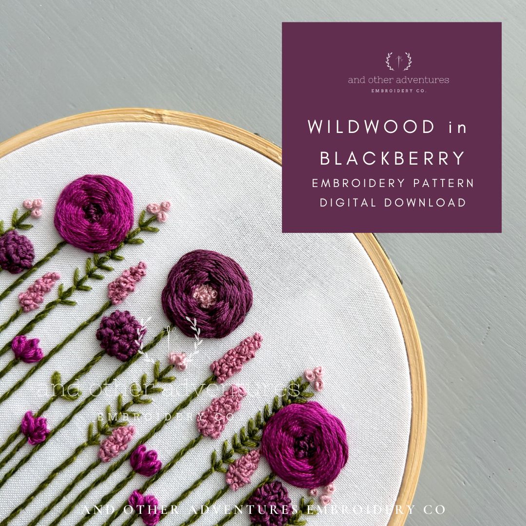 Wildwood in Blackberry - Digital Embroidery Pattern