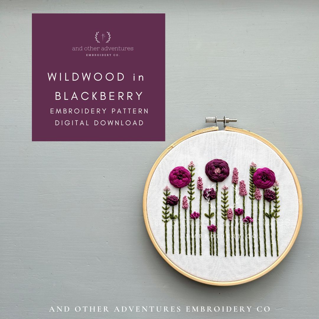 Wildwood in Blackberry - Digital Embroidery Pattern