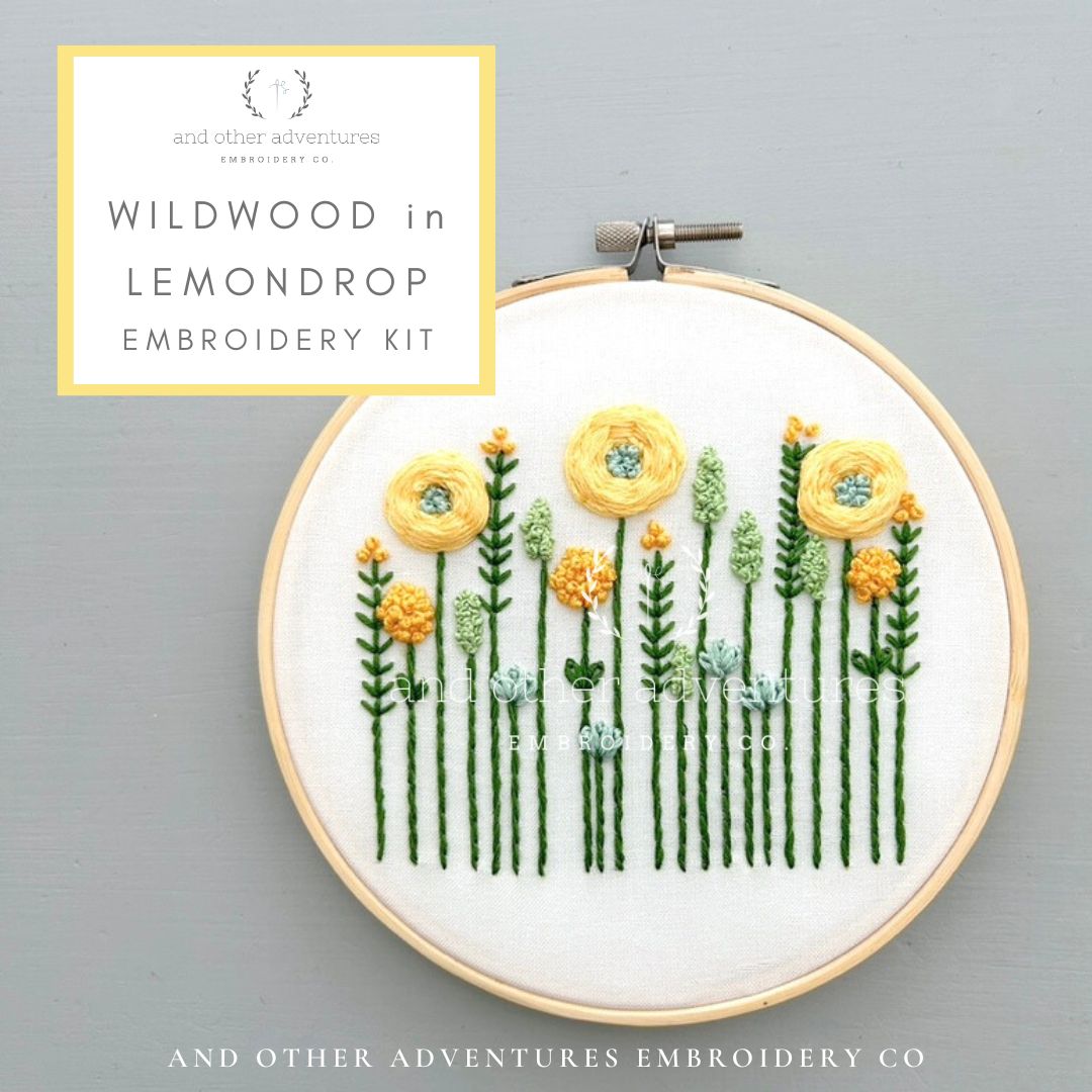 Hand Embroidery Kit - Wildwood in Lemondrop