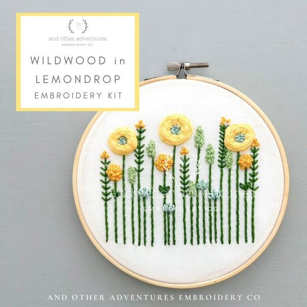 Hand Embroidery Kit - Wildwood in Lemondrop - And Other Adventures
