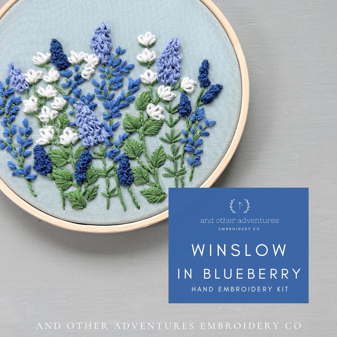 Hand Embroidery Kit - Winslow in Blueberry