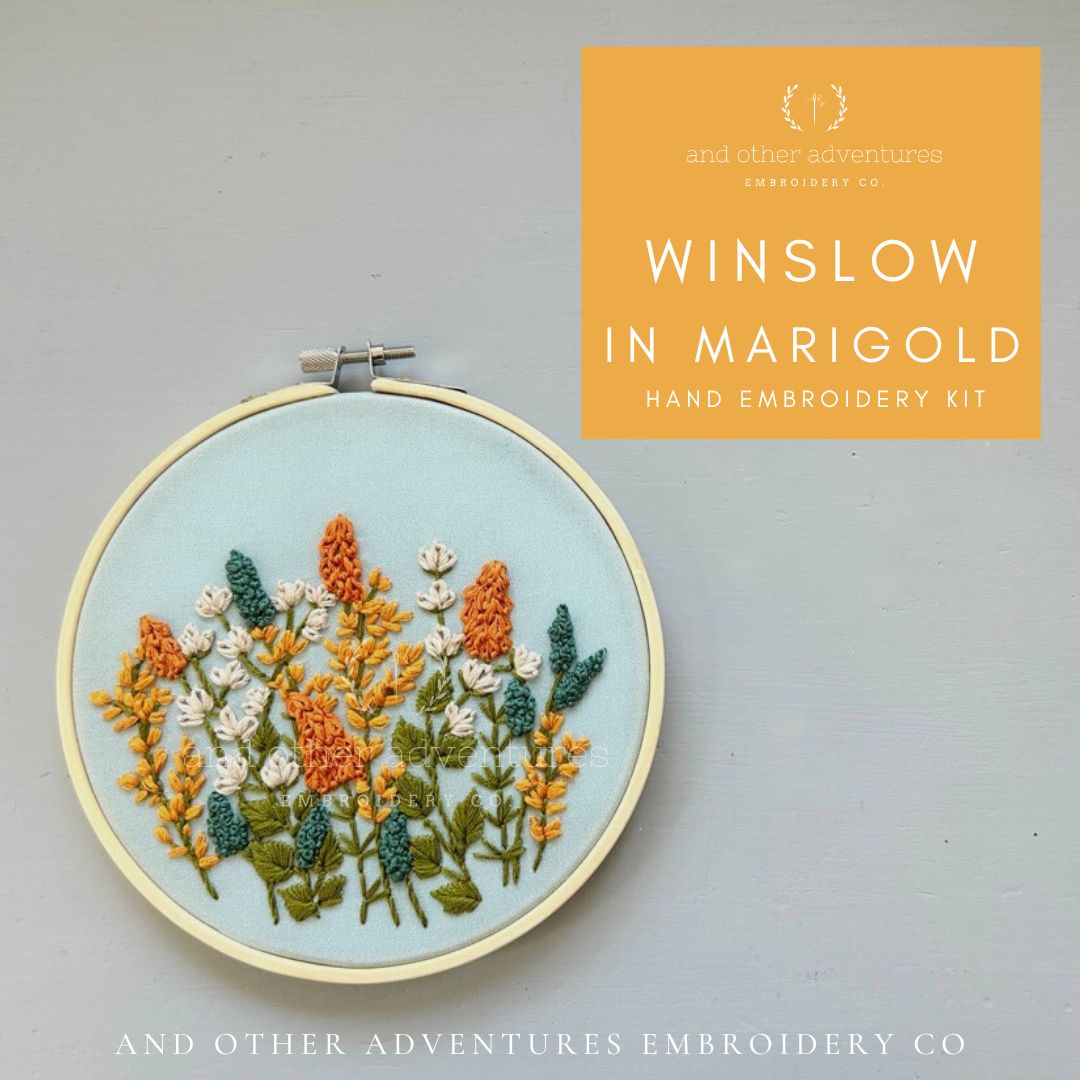 Winslow in Marigold Hand Embroidery Kit by And Other Adventures Embroidery Co