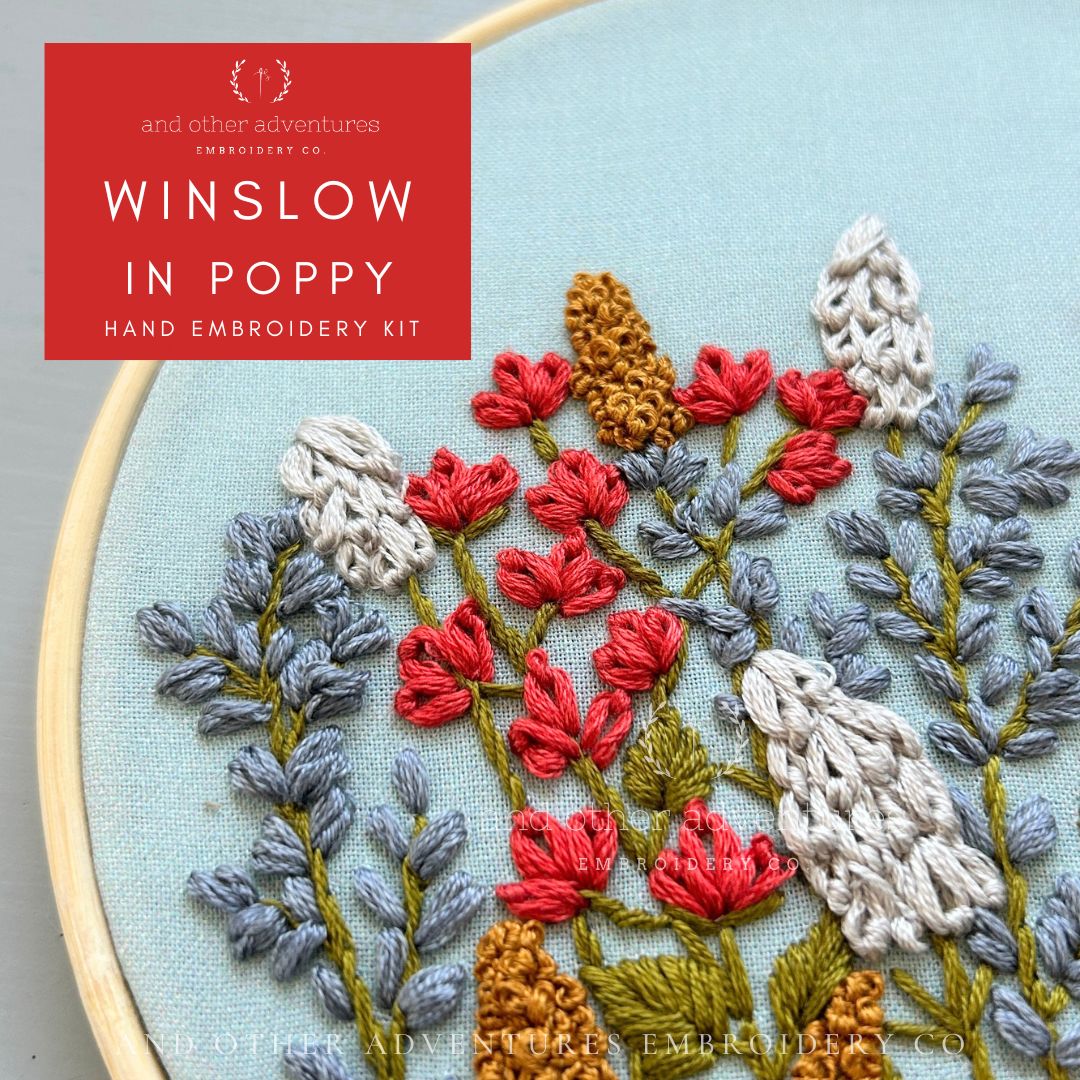 Hand Embroidery Kit - Winslow in Poppy