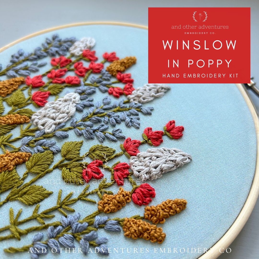 Hand Embroidery Kit - Winslow in Poppy