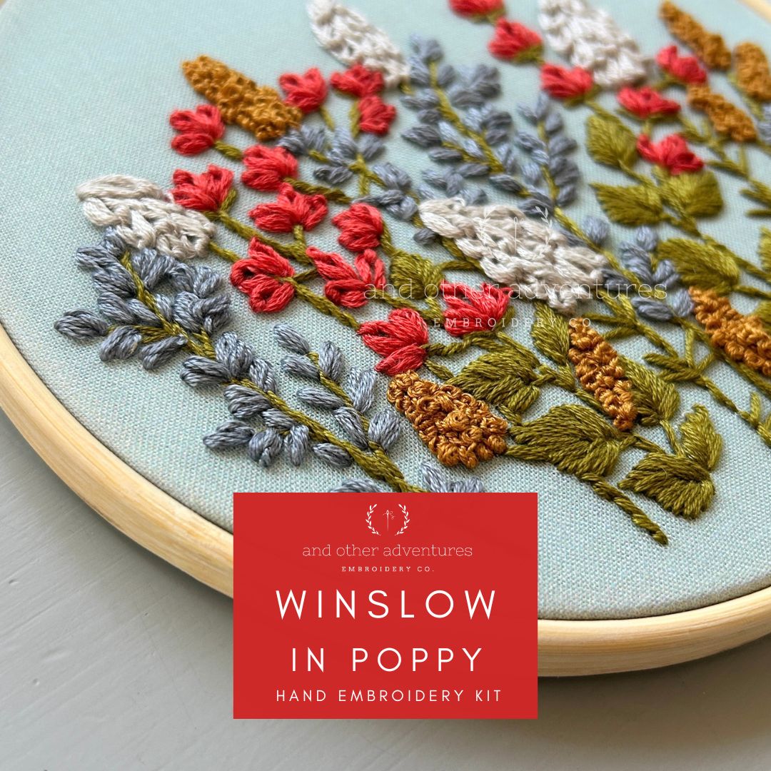Hand Embroidery Kit - Winslow in Poppy