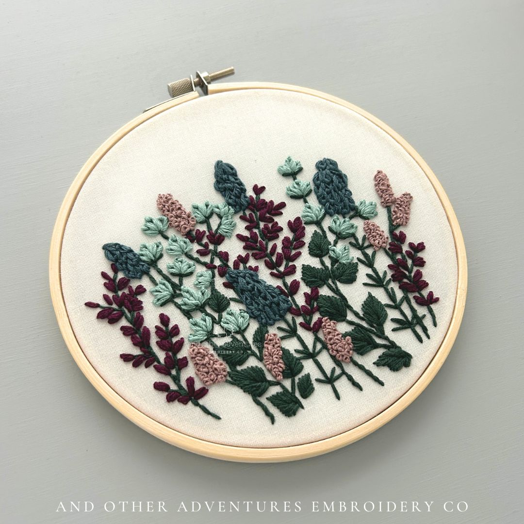 Moody florals DIY embroidery hoop - Kit by And Other Adventures Embroidery Co