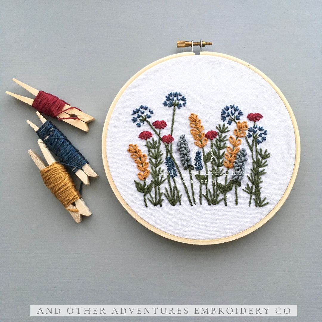 Winter Meadow hand embroidery PDF Pattern by And Other Adventures Embroidery Co