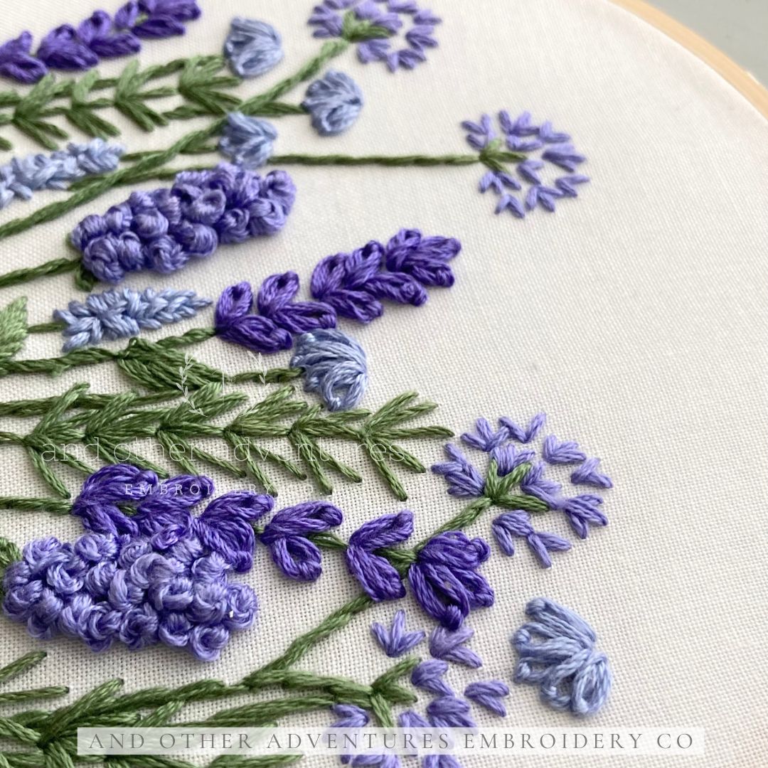 Grape Meadow Hand Embroidery Design by And Other Adventures Embroidery Co