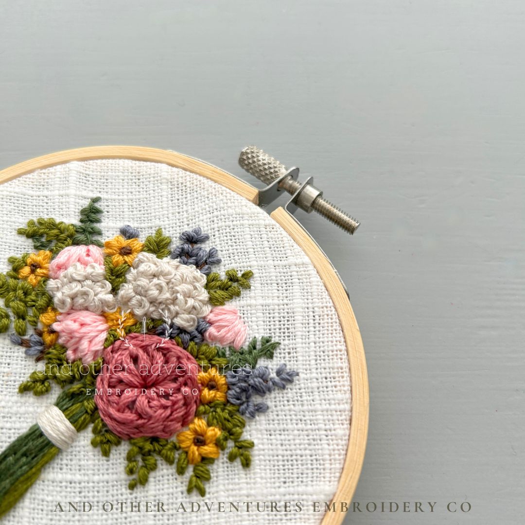 Hand Stitched Summer Bouquet by And Other Adventures Embroidery Co