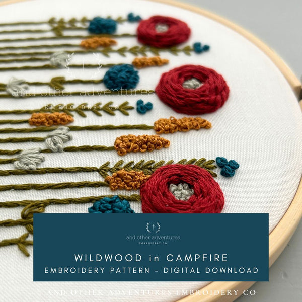 Wildwood in Campfire - Digital Embroidery Pattern - And Other
