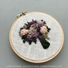 Purple and Ivory Fall Flowers Hand Embroidery Hoop by And Other Adventures Embroidery Co