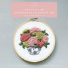 Mauve &amp; Lime Hydrangeas in Ginger Jar hand embroidery kit by And Other Adventures Embroidery Co