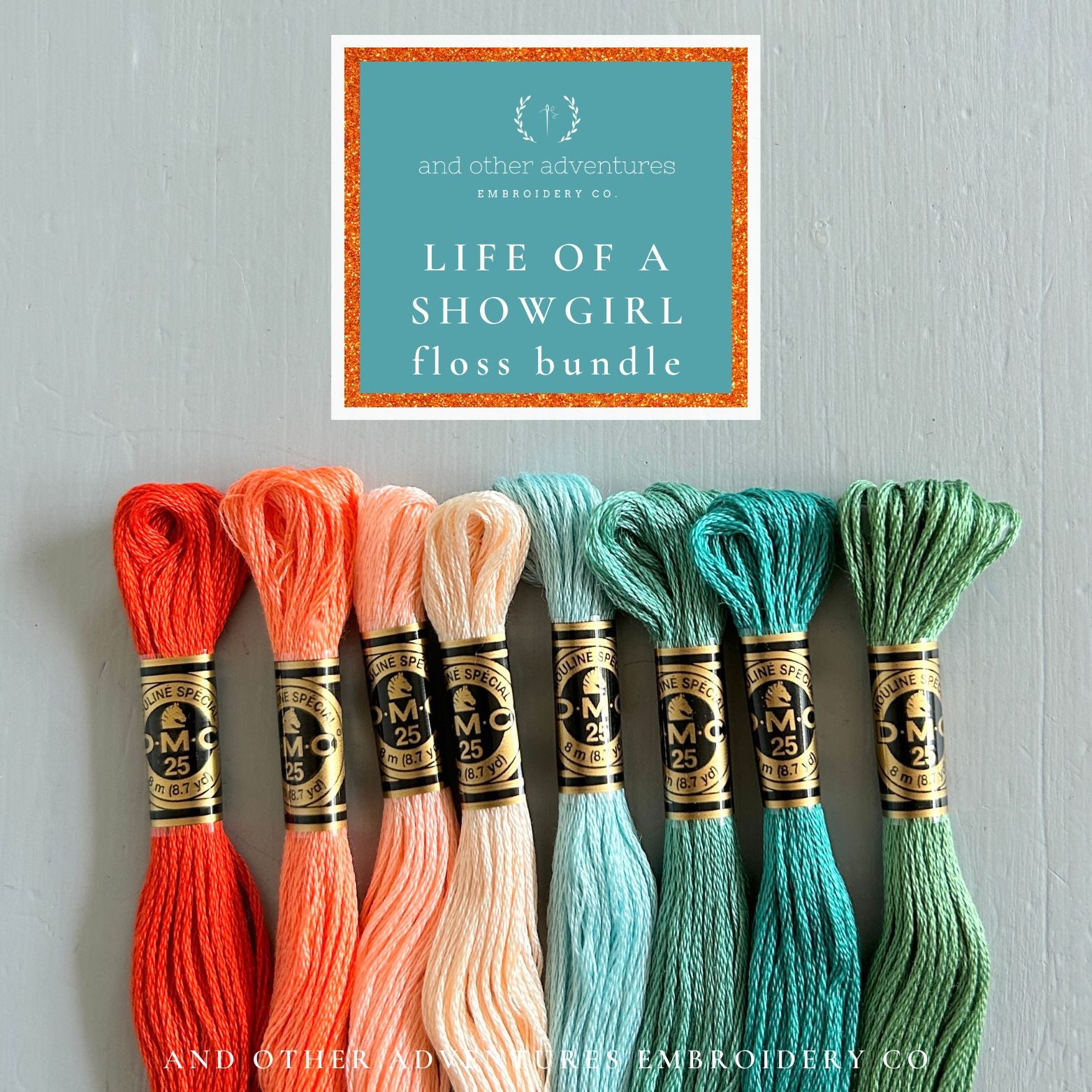 Life of a Showgirl floss bundle curated by And Other Adventures, inspired by Taylor Swift