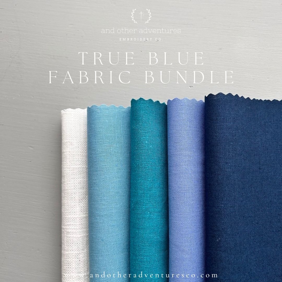 Linen Fabric Bundle - True Blue